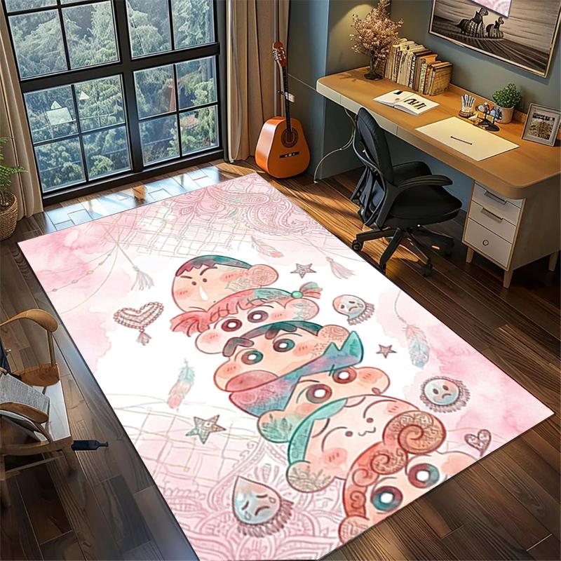 Crayon Shin-chan Non Slip Washable Rug Large Area Carpet Gamer Room Bedroom Home Decor