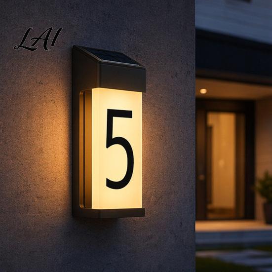 Waterproof Solar Address Light House Number Light Power with High-Efficiency Panels Acrylic
