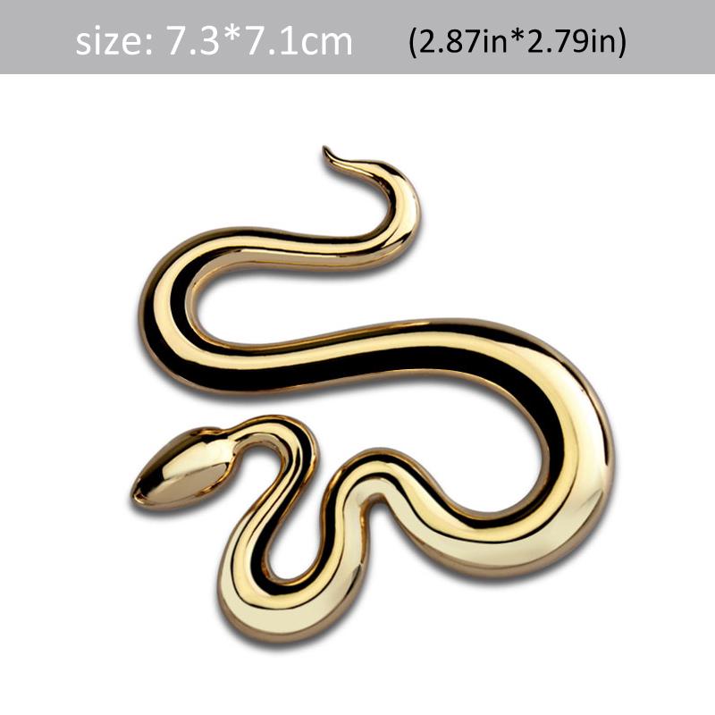 1Pc 3D Metal Snake Car Side Fender Rear Trunk Emblem Badge Sticker Decals for JEEP Wrangler,Car decorations