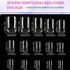 60pcs Polygel Toe Nail Extension Molds Full Cover Reusable Acrylic Nail Tips Dual Nail Forms for Toes DIY Manicure Nails Tool