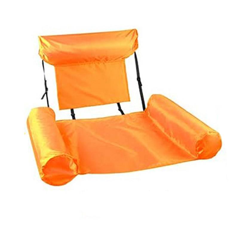 

ПВХ Взрослый Трехтрубный Надувной Плавающий Дренажный Развлекательный Стул-Шезлонг оранжевый