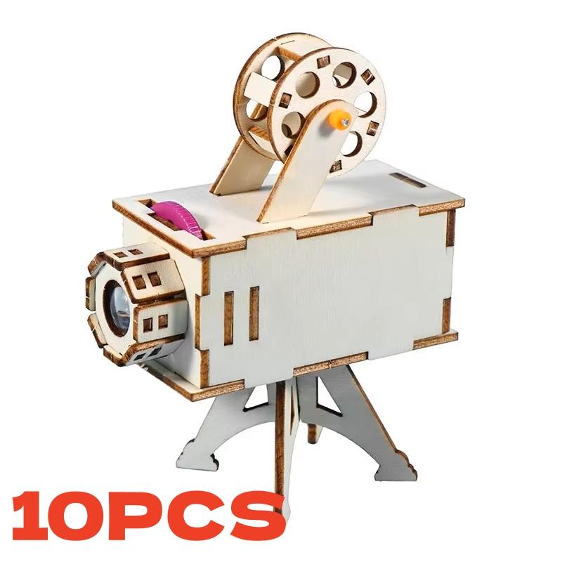 1/3/5/10 PCS Wooden DIY Projector Science Experiment Kit for Children - Educational Physics Model Toy Ideal Birthday Gift