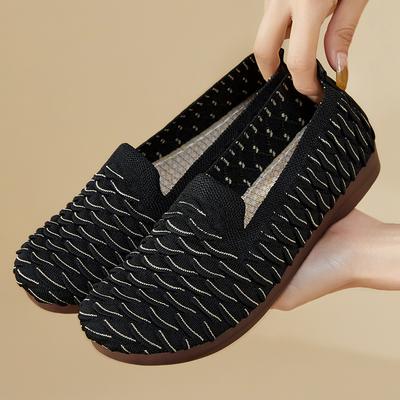 Schuhe Damen 2025 Frühling neu idyllische Fischer Schuhe weichsohlige rutschfeste Laufschuhe bequeme Ein-Pedal Mutter Schuhe