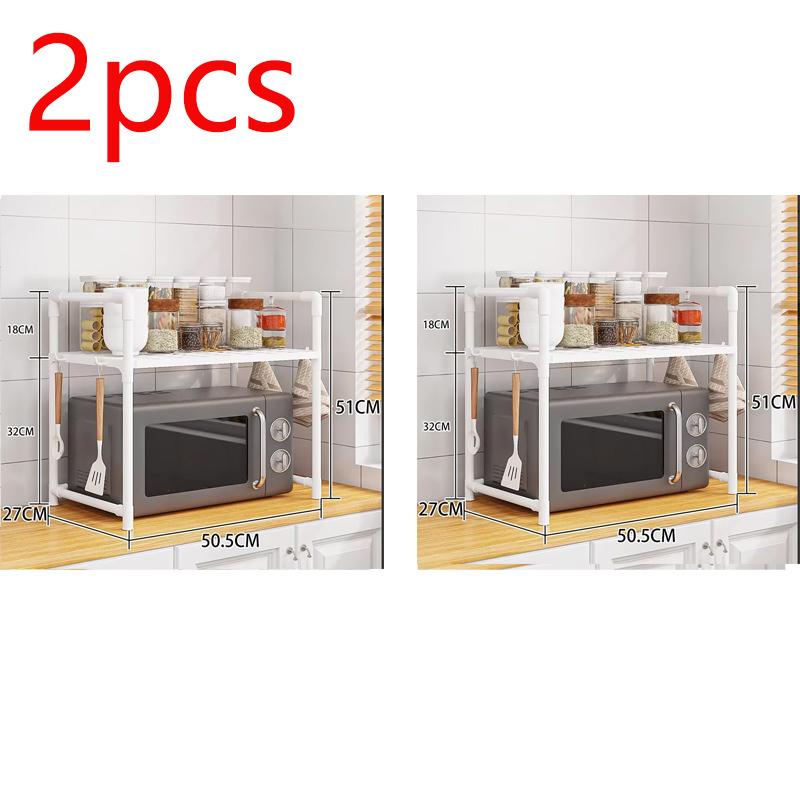Multi-Layers Simple Storage Shelf Standing Countertop Seasoning Oven Shelf Kitchen Microwave Racks Kitchen Organizing Racks