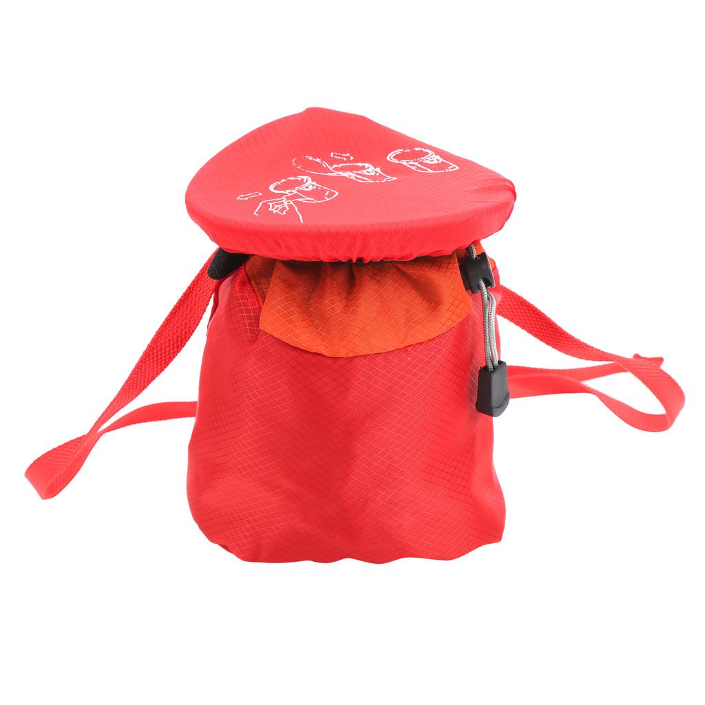Rock Climbing Magnesium Powder Chalk Bag Outdoor Mountaineering Antiskid Equipment(red )