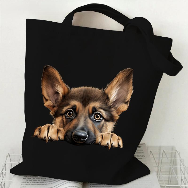 

Повседневные сумки через плечо большой емкости для женщин и мужчин, холщовые сумки с изображением животных и собак, забавные сумки с изображением собак из аниме, модные сумки для подростков