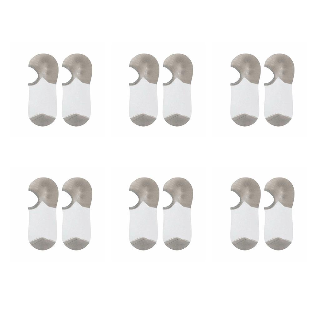 6 Pairs Breathable Transparent No-Show Socks Ultra-Thin Boat Socks Women Ankle Socks Lady серый
