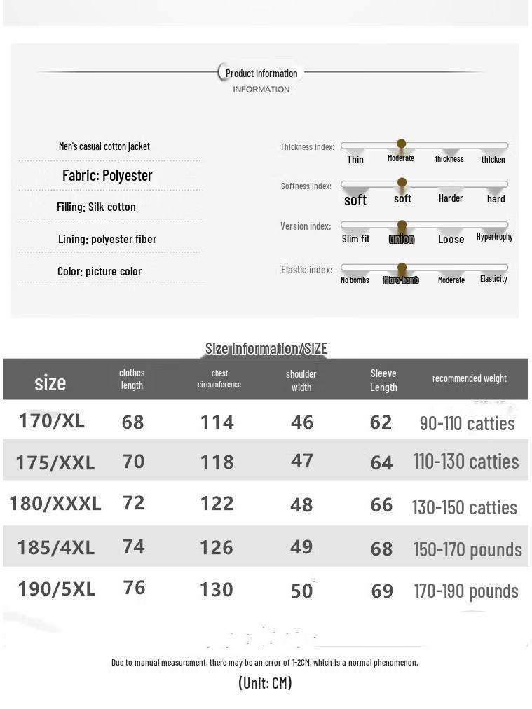 Pierre Cardin Men's Winter Cotton Padded Jacket