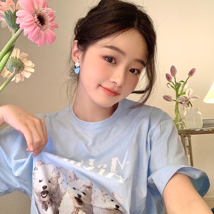 

2024 Асимметричные серьги с голубым жемчугом: Тренд Высокого Класса в Корейском Стиле