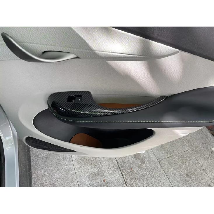 For BYD Dolphin Atto 2 EA1   Carbon Fiber Style Door Window Armrest Cover Switch Panel Trim Molding Garnish