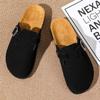 Shoes Fashion Men's Suede Mules Slippers New Women Clogs Cork Insole Sandals With Arch Support Outdoor Beach Slides Home Shoes