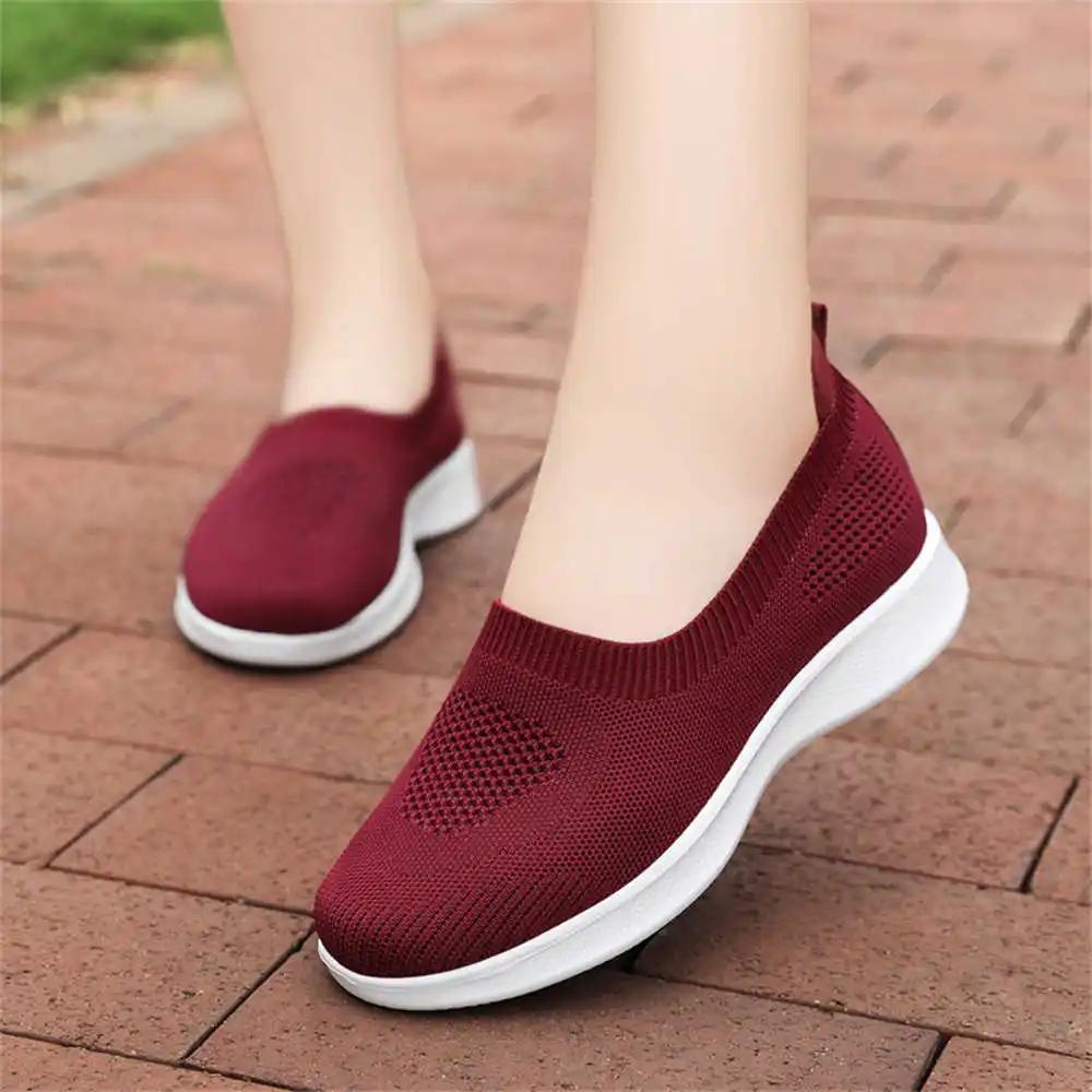 38-39 Flat-heeled Authentic Women's Tennis Shoes High Heels Ladies Medium Heel Woman Shoes Sneakers Sports Cheap