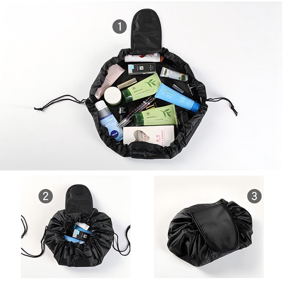 Portable Women Cosmetic Organizer Bag Drawstring Travel Makeup Pouch Waterproof Toiletry Storage Case for Beauty Tools