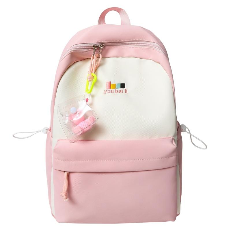 Schoolbag New Backpack, High Appearance for Middle School Students, Large Capacity, Girlish Charm, Japanese Minimalist Backpack