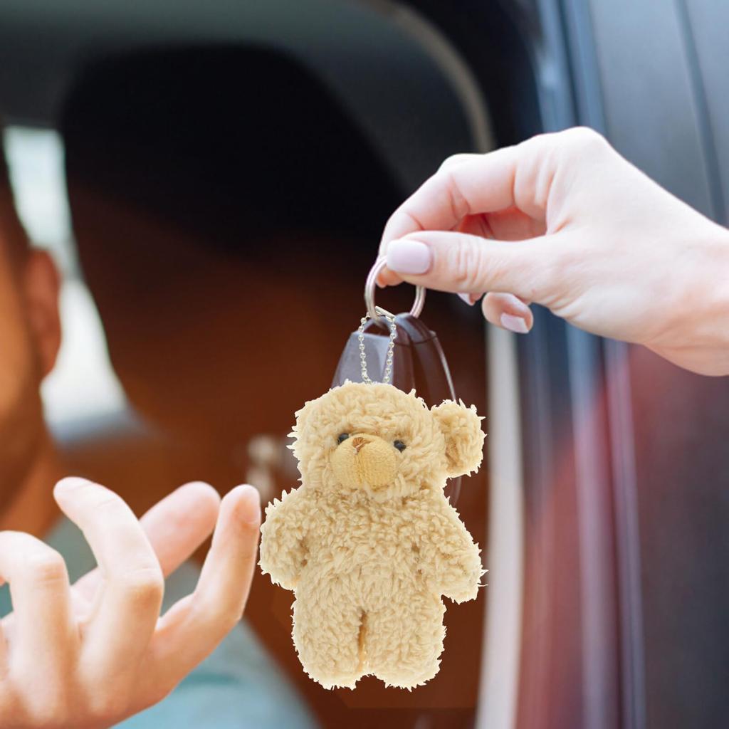 CALLARON 16-Piece Stuffed Bear Keychains, Stuffed Bear Pendants, Stuffed Key Ring Charms, Cute Keychains, Keychains, Straps