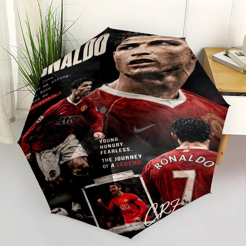 Cr7 Legacy Celebration Compact Travel Automatic Umbrella Retractable Design with 8-Rib Durability Compact Design All-Season Use Elegant Umbrella
