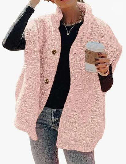 Cross-border Amazon casual versatile solid color plush vest women's winter new warm single-breasted sleeveless coat women