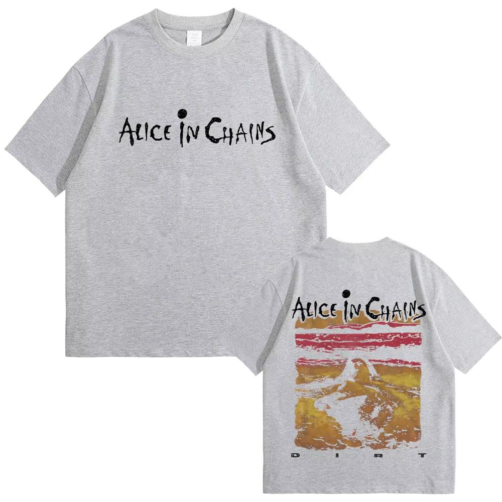 

Рок-гурт Alice in Chains Футболка Dirt Літній одяг для чоловіків і жінок Готичні Панк-футболки Унісекс Вінтажний Повсякденний Новий Бавовняний Футболка 4XL