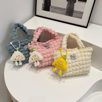 Cream Puff Doudou Bag New Women's Bag Fashion Sweet Handbag Small Square Bag Small Bag