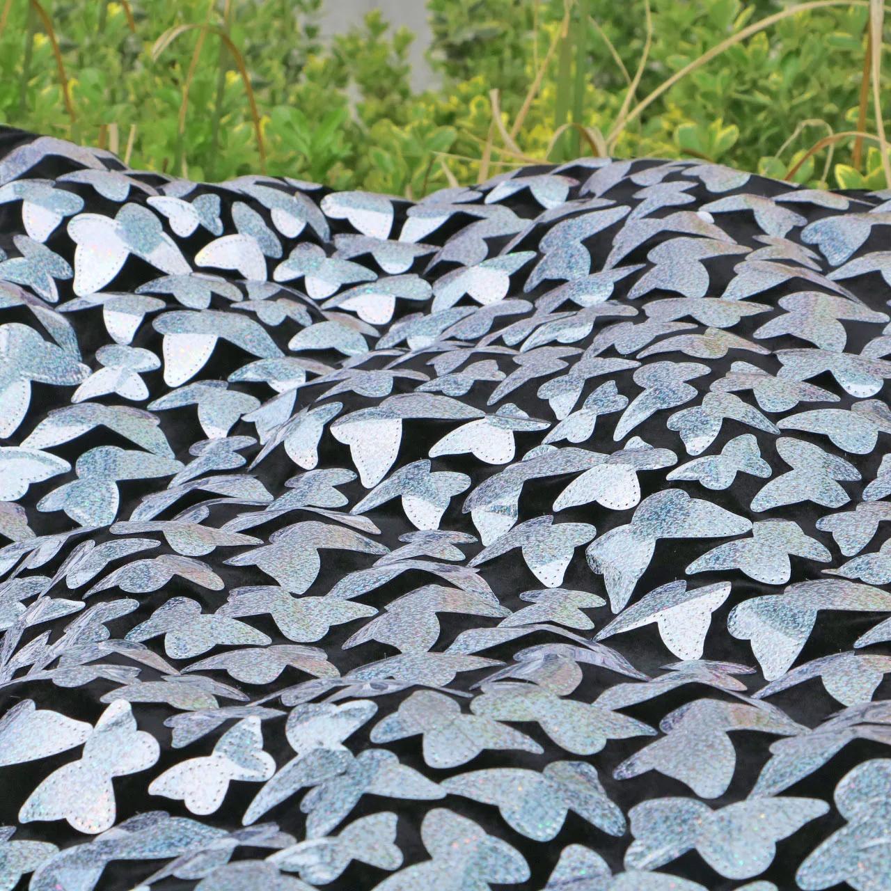 

1x1.2M ромбовидная лазерная блестящая полиэстеровая бархатная ткань, вышивка блестками, дизайнерские ткани для самостоятельного изготовления сценических костюмов 100x120cm