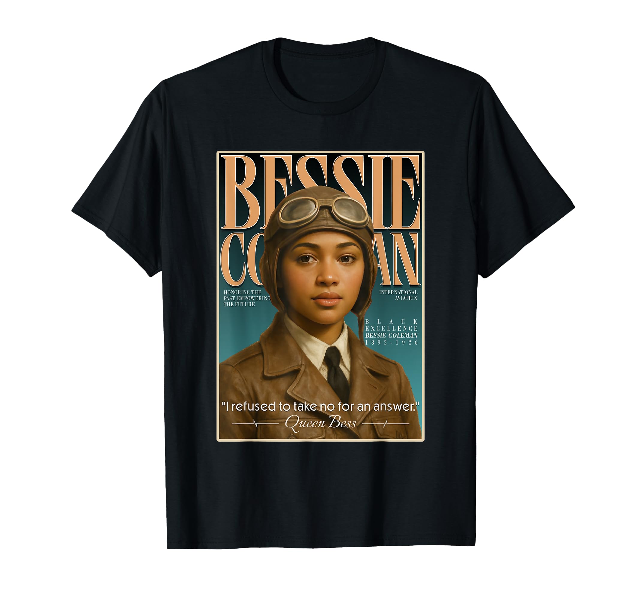 

Bessie Coleman First Black Female Pilot Tribute – T-Shirt чёрный
