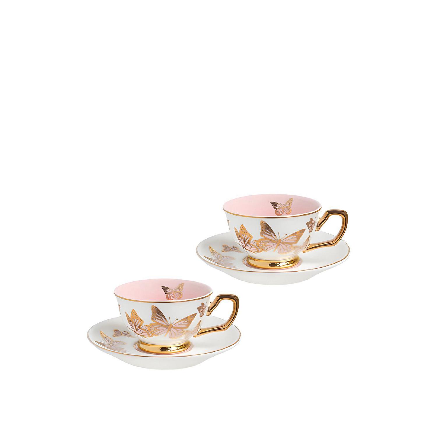 

Кофейная чашка из 2 штук с узором бабочки