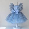 Kleid für kleine Mädchen, schlichtes Tüllkleid, Party, Geburtstag, knielang, ärmellos, Prinzessin, süße Kleider