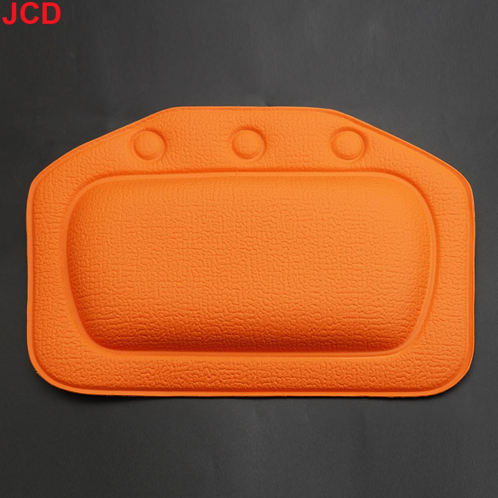 

JCD 1 шт. Аксессуары для ванной, мягкий подголовник, принадлежности для ванной, спа-подушка для ванны 21*31 см, подушка для шеи с присоской из ПВХ оранжевый