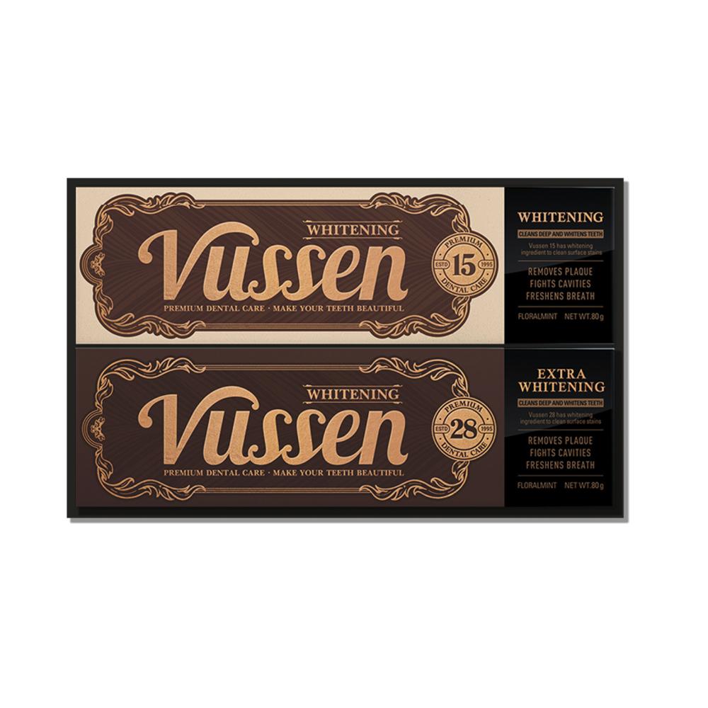 VUSSEN Teeth Whitening 80g 2-pack Set (VUSSEN15, 28)