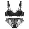 Sexy underwear women's French thin cotton lace large breasts small large size bra natal year red underwear
