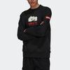 adidas Originals Fun Print Sports Crewneck Pullover Sweatshirt for Men, Black