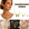 3/4/6cm Butterfly Pendant Necklace Fashion Butterfly Pendant Stainless Steel Choker For Women