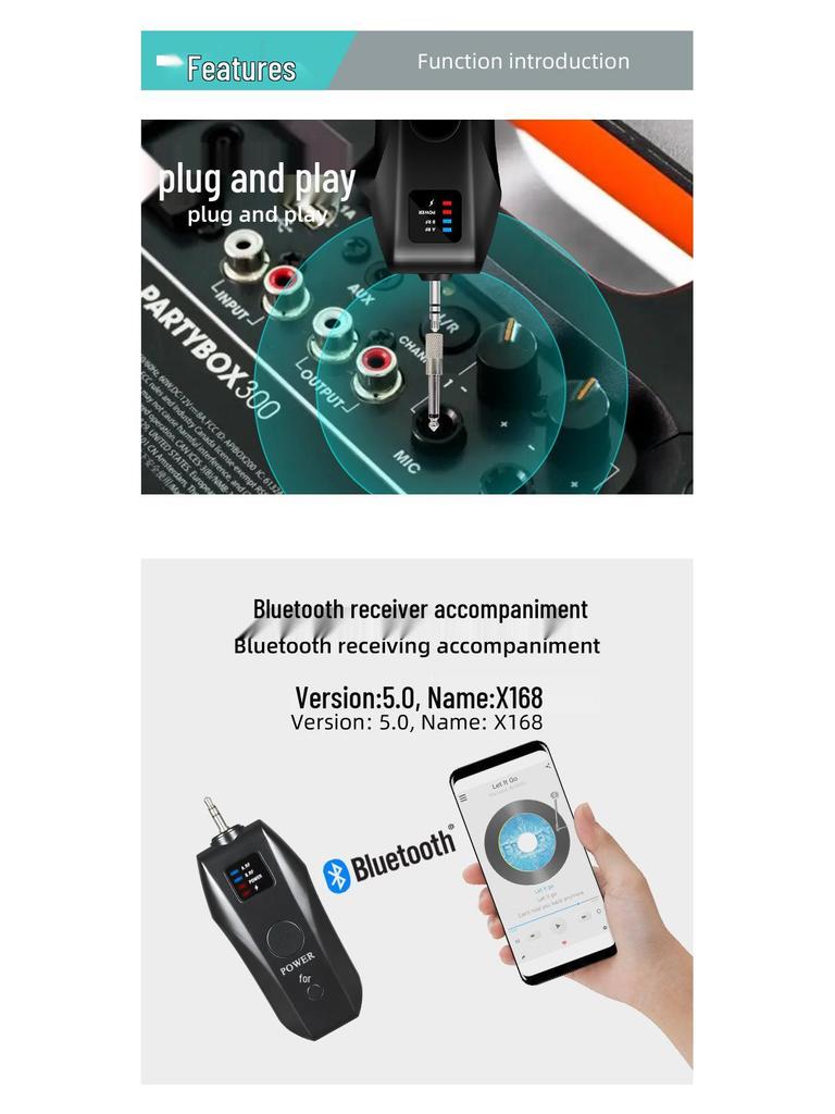 N27 Wireless Bluetooth Microphone for Home KTV with Reverb and Treble/Bass Control