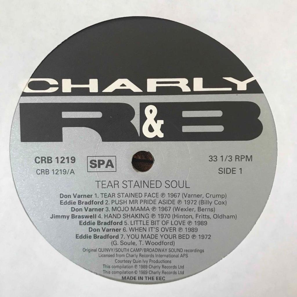 [USED] LP Record V.A./Tear Stained Soul Vol.1 UK Edition