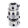 3/4" DD X 3/4" DD Silver Car Steering Shaft U Joint Coupler