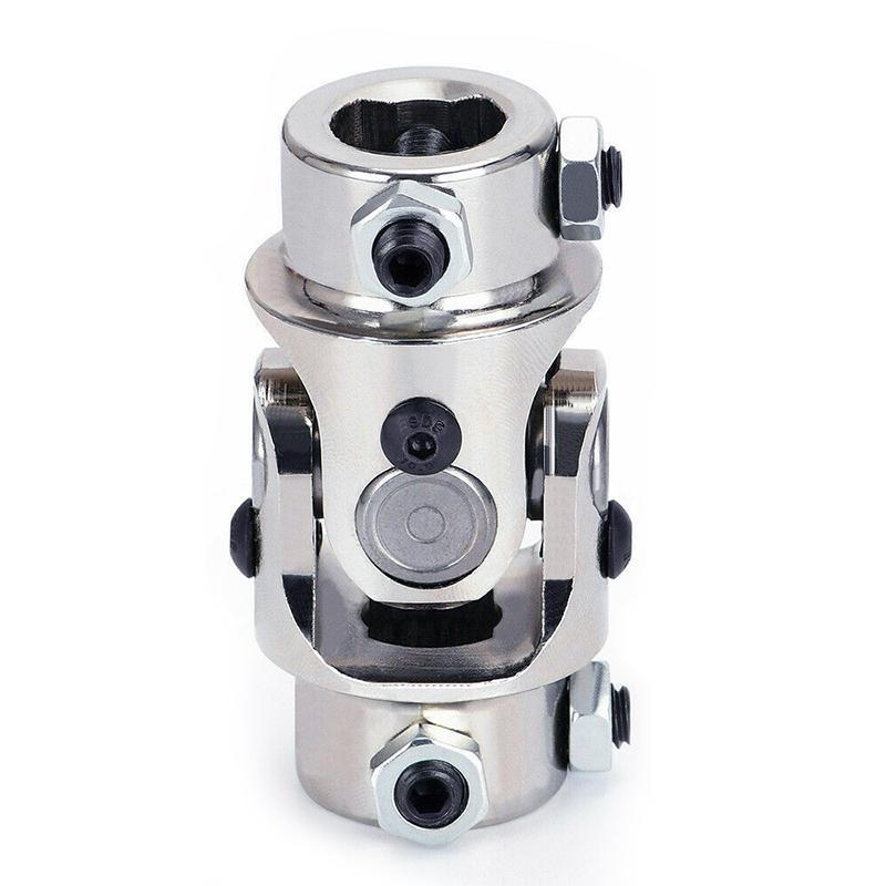 3/4" DD X 3/4" DD Silver Car Steering Shaft U Joint Coupler