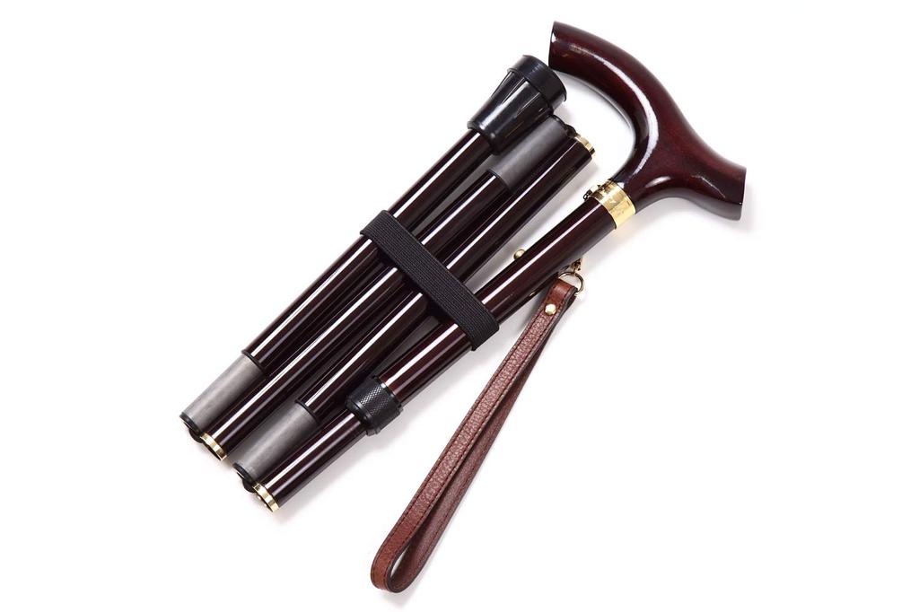 Cherry Mountain Tsuchiya Sangyo Carbon Aluminum 4 Folding 4 Length L Size Suitable for People with a Height of Comes with a Plastic Holder for