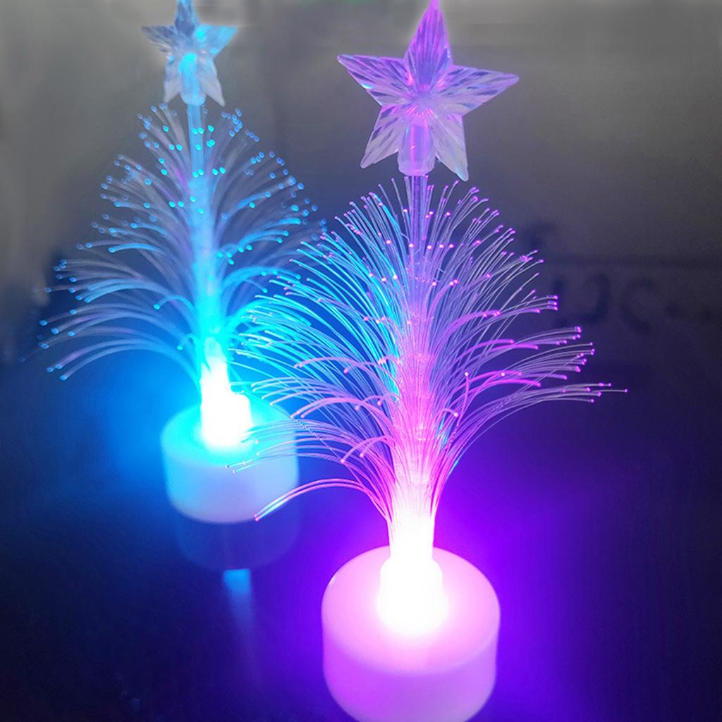 Set Of 6 Multi Color Light Up Christmas Trees Display Ornament Perfect For Creating A Magical Holiday Atmosphere