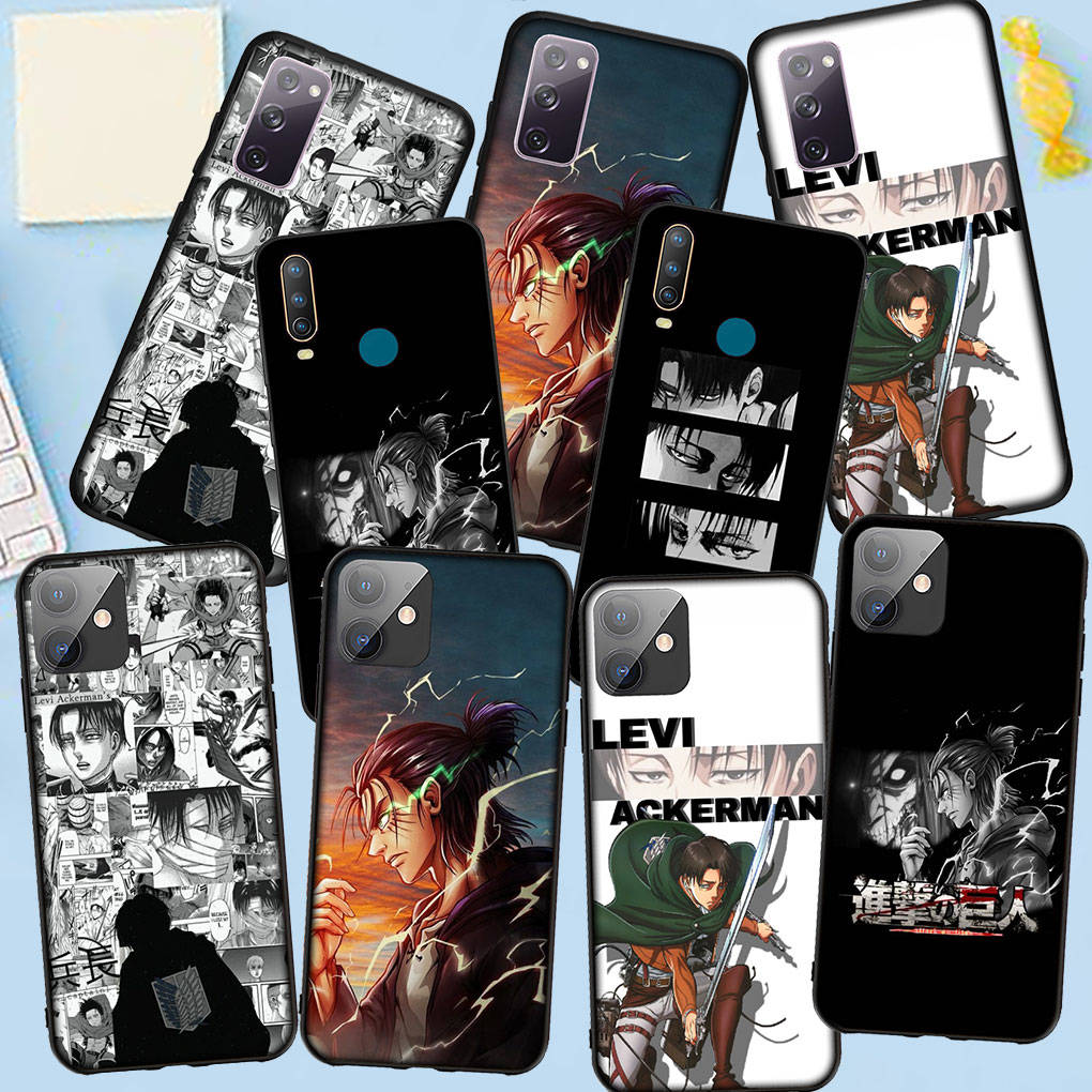 Husă Telefon pentru Samsung Galaxy S25 S24 S23 iPhone 16 15 Xiaomi Redmi Note 14 13 12 16E X 11 Pro OPPO Moto Huawei Anime Levi Attack On Titan Eren Husă