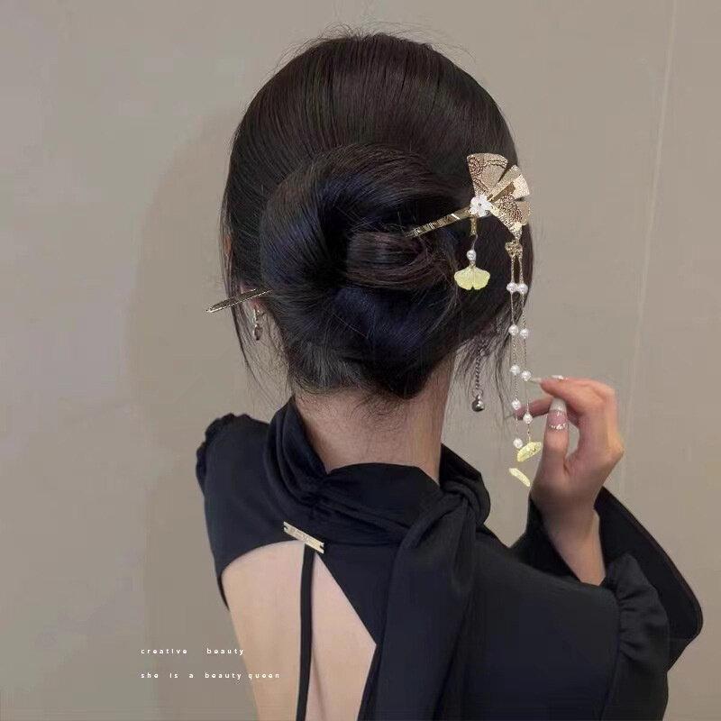 

Металлическая антикварная заколка для волос с кисточкой-бабочкой и цветком для женщин, заколка с кисточками для девочек, заклепка для волос, головные уборы, аксессуары для волос