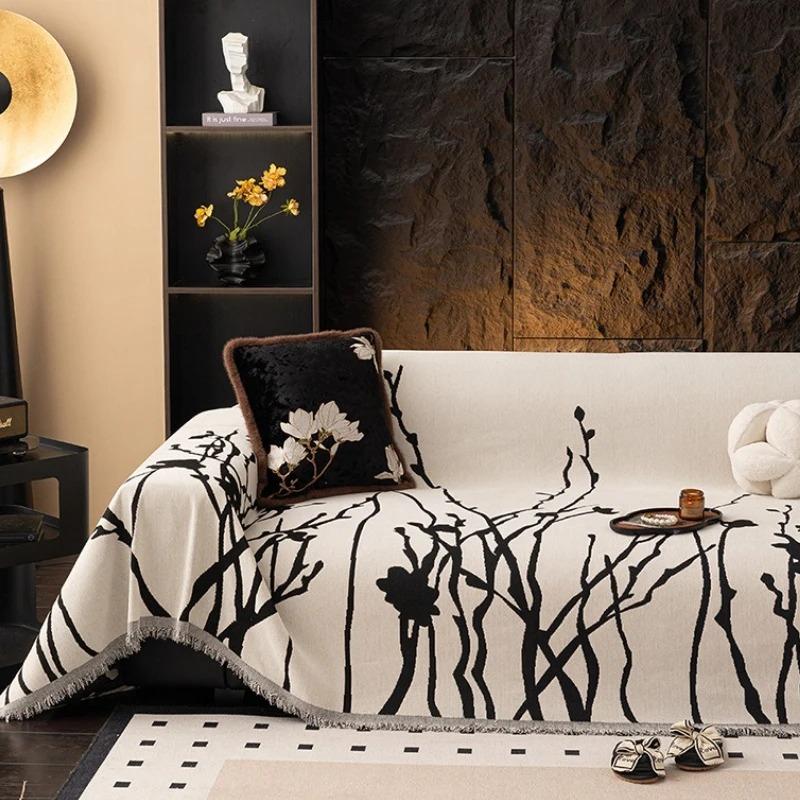 Light Luxury High-end Chenier Sofa Cover Four Season Universal Anti Slip Settee Towel Multi Purpose Thin Quilt Couch Blanket