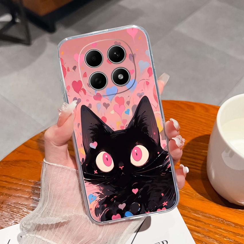 Suitable For Redmi Note 15 14 Pro 14S 15 15C A5 A1 Popular Creative Letters Patterns Phone Case Transparent Silicone Anti Slip Shell For Redmi Housing