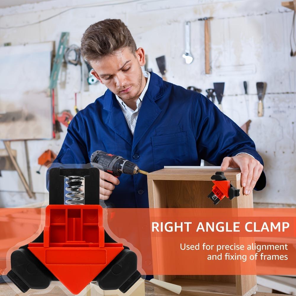 4PCS ABS Adjustable Angle Clip, 90 Degree Angle Clip,Photo Frame Clip Set, Woodworking and Restoration Tools, with T-Connection and Angle Connection