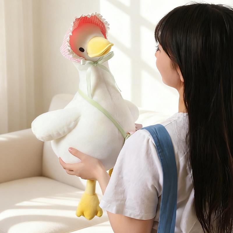 Sitting Posture Crooked Duck Soft Plush Toys Adorable Duck Stuffed Plush Animals Companion Dolls for Kids Birthday Gifts