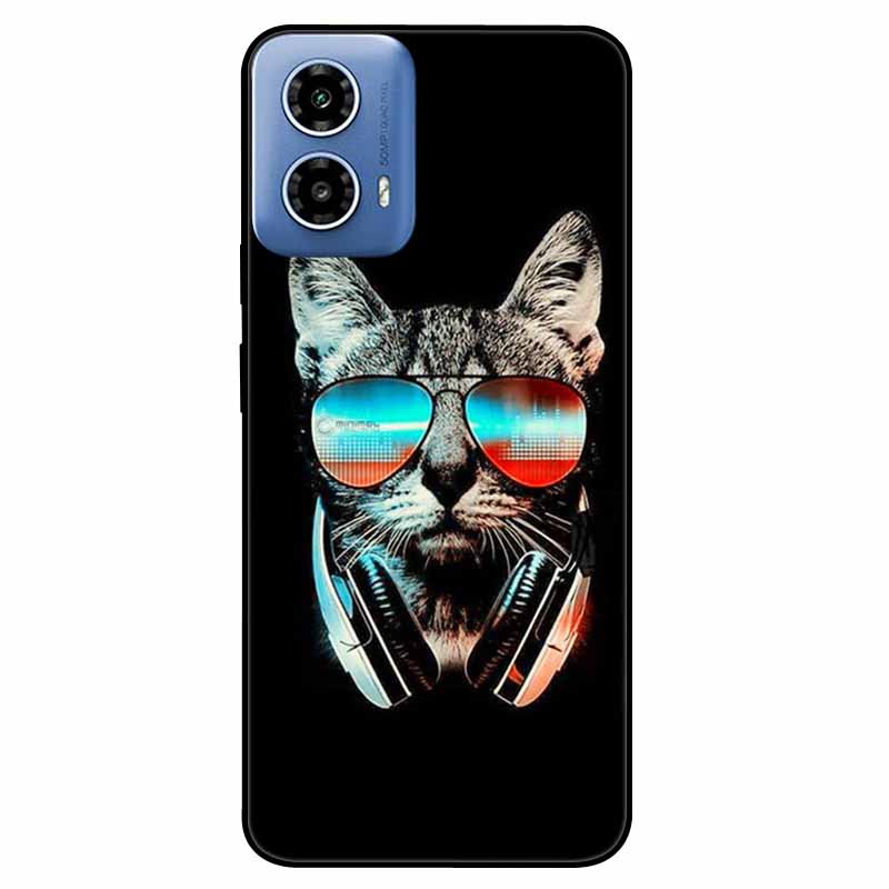 For Moto G34 5G Case G 24 Soft Silicone Fashion Animals TPU Bumper for Motorola Moto G24 G04 Painted Phone Covers Luxury Capa