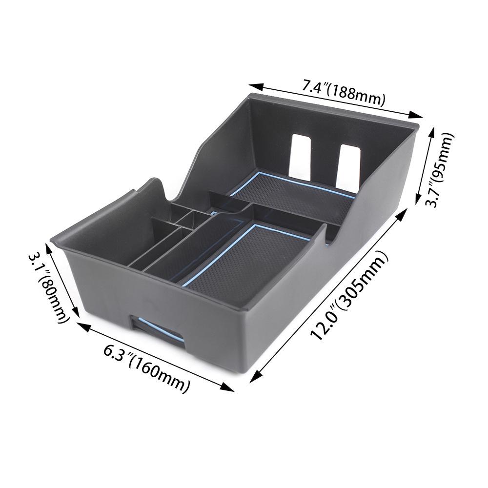 Car Armrest Console Organizer Tray Stowing Organizer Key Box for Tesla Model 3/Model Y 2017-2020 Insert ABS Black Materials Tray