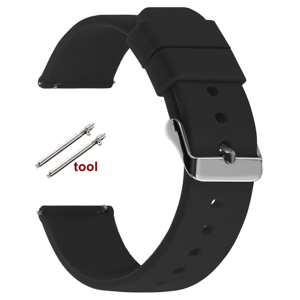 Soft Silicone Watch Strap 16mm 18mm 20mm 22mm 24 for Omega Wristband Quick Release Candy Color Watchbands for Men Women Bracelet