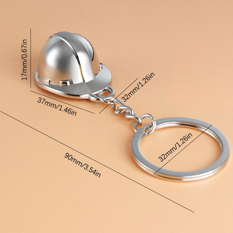 Mini Hard Hat Keychain 3D Helmet Practical Gift Pendant Safety Protection