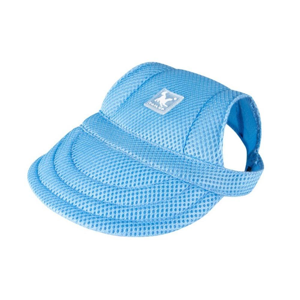 

Регулируемая кепка для собаки однотонная, солнцезащитная шляпа для собак, солнцезащитный чепец, бейсболка для питомца, для улицы S синий