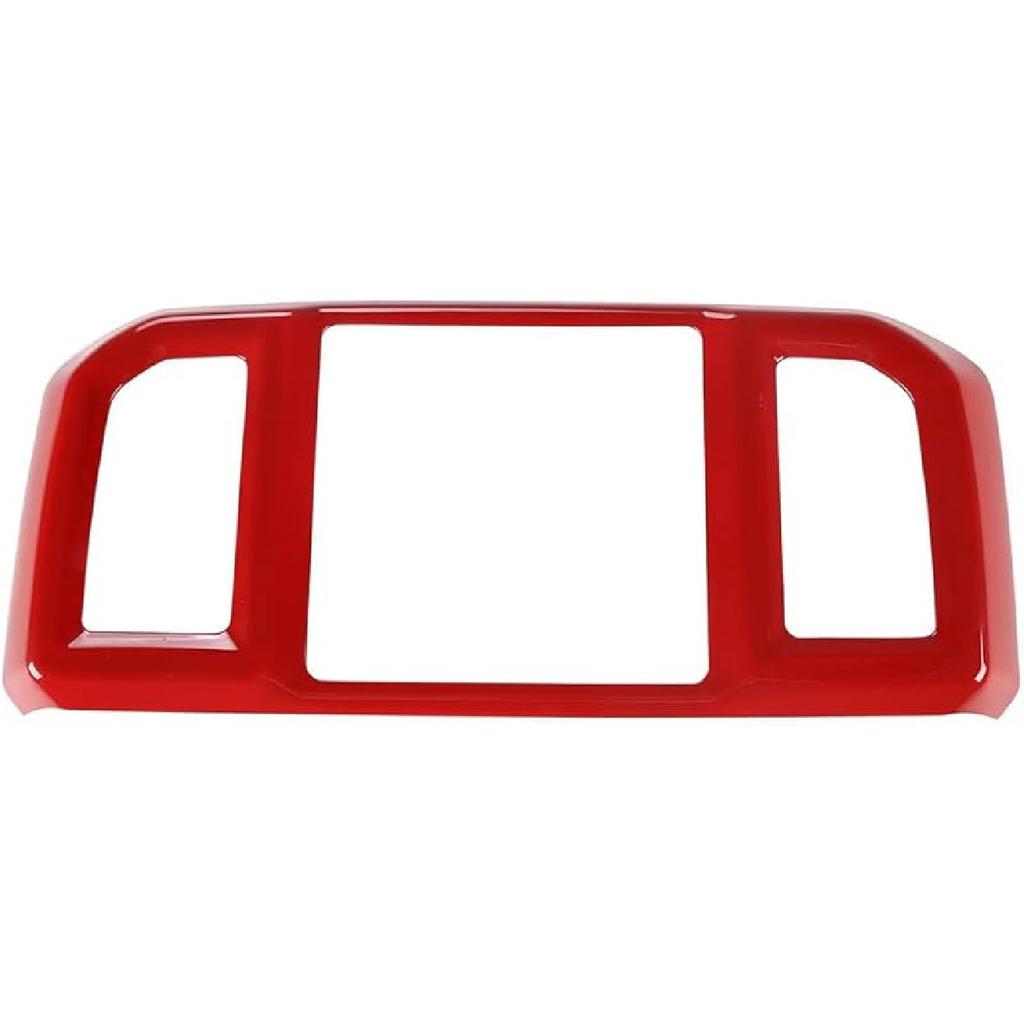 ABS Red Full Interior Decorative Cover Trim Sticker Compatible with Ford F150 2015-2020 (4pcs/Set Inner Door Handle Under Decorative Strip)